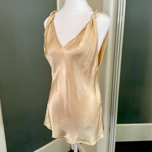Helmut Lang cream satin shirt
